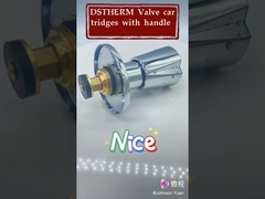 Okrągły, chromowany uchwyt ze stopu cynku do mosiężnych wkładów zaworowych