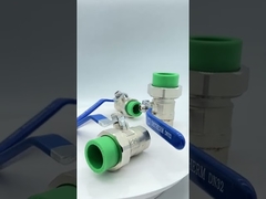 Zawór kulowy z podwójnym złączem żeńskim, mosiężnym, w pełnych rozmiarach, szybki przepływ