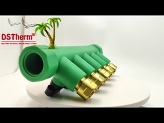 Mosiężny rozdzielacz PPR czerwony 5-drogowy z możliwością dostosowania logo i koloru 20mm