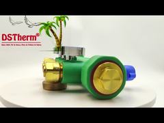 Rozdzielacze PPR z zaworem kulowym, woda ciepła i zimna, niebieskie, 3-drogowe, z możliwością dostosowania logo i koloru, 25mm