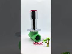 Ppr chromowany zawór zatrzymujący z uchwytem antypoślizgowym Niska konserwacja 20-32 mm Dostosowalny rozmiar