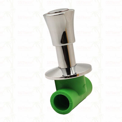 PN25 PPR Stop Valve 20-40mm Chromowany z uchwytem antypoślizgowym