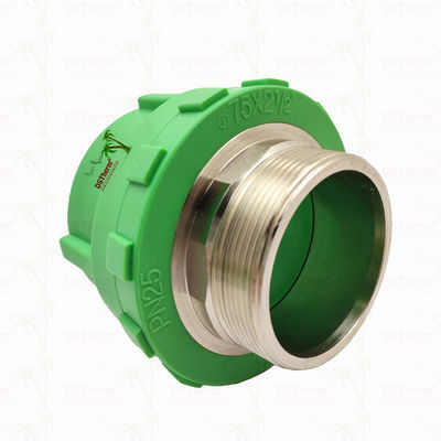 PPR Mężczyzna Węzłowy sprzęgło Plastikowe PPR Rurowe łączniki 75 * 2 1/2 "Kustomowany rozmiar