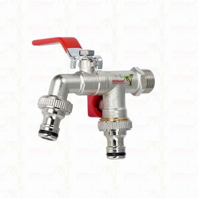 Płytkowe, ekonomiczne, podwójne wyjście, bibuły, niklowane, z czerwonym uchwytem, 1/2*3/4*3/4"