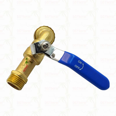 Gold Plated Heavy Duty Classic Blue Iron Handle Bibcocks Spout Faucet Spigot Water Tap 1/2"