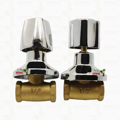 Zawór odcinający z mosiądzu chromowanego, zawór globalny, styl południowoamerykański A 1/2"-1"