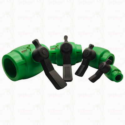 PPR Full Bore Fast Flow Ball Valve z miedzianym wkładem do rur PPR 20-63MM Dostosowywalny