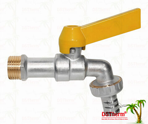 Niklowane Ciężkie klasyczne proste aluminiowe uchwytki bibcocks Wodny wylot Wodny kran Wodny kran 1/2 "