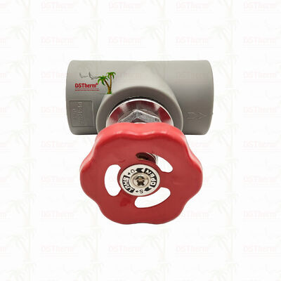 Szary chromowany zawór PPR z miedzianym wkładem