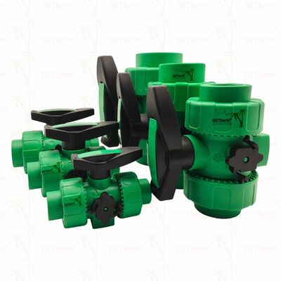 Zamykalny Zero Metal Zero Leakage PPR Podwójny Zawór Kulkowy Plastikowy Podwójny Zawór Kulkowy