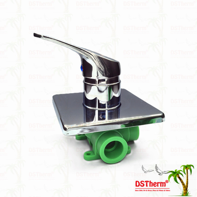 Trzy sposoby Ppr chromowany mixer zawór prysznicowy z kwadratowym panel 20-25mm
