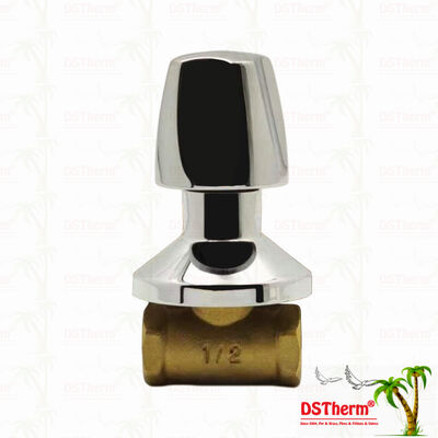 Zawór odcinający z mosiądzu chromowanego, zawór globalny, styl południowoamerykański A 1/2